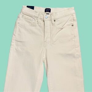 J. Crew Womens High Rise Skinny Jeans Denim Size 24 White NWT